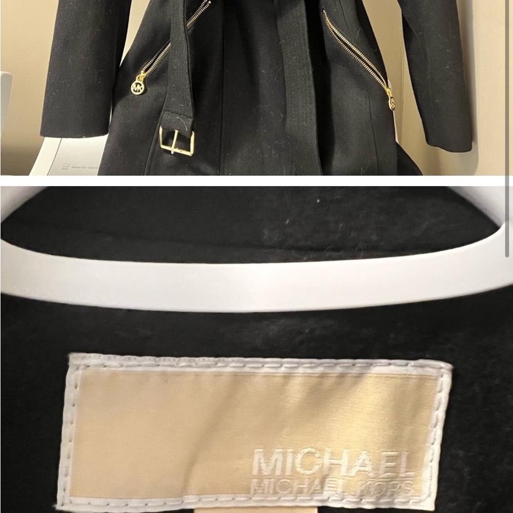 Michael Kors Black Trench Coat with‎ Gold Accents - Picture 12 of 16